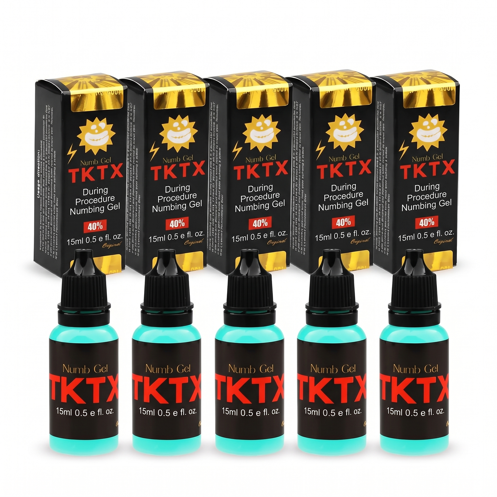 ✅ Pack 5 TKTX GEL ANESTHÉSIQUE 15 ml PENDANT🤩 - Offre Limitée