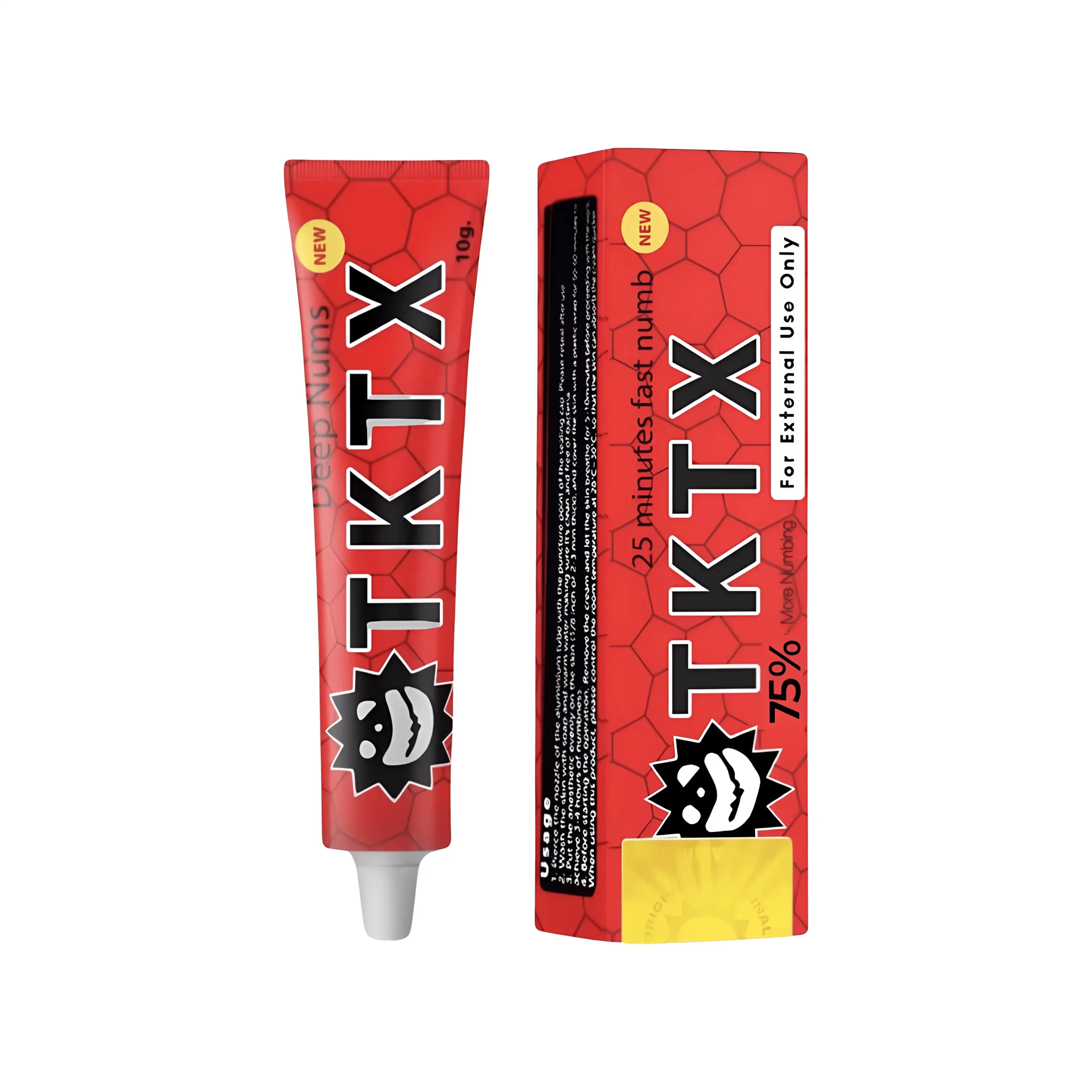 TKTX Red 75% – Crème Anesthésiante pour Épilation Laser, Cire et Épilation